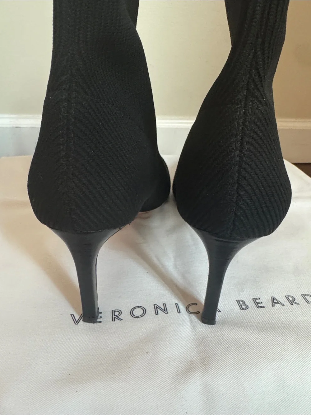 VERONICA BEARD Lakota Ankle Sock Boots Black Size 7.5